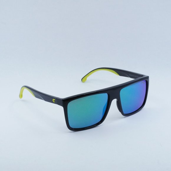 Carrera 8055/S 07ZJ Z9 Square Sunglasses - Black/Green Mirror - Picture 5 of 10